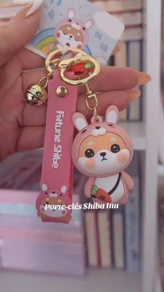 Porte-clé Shiba Inu Lapin – Fortune Shibe