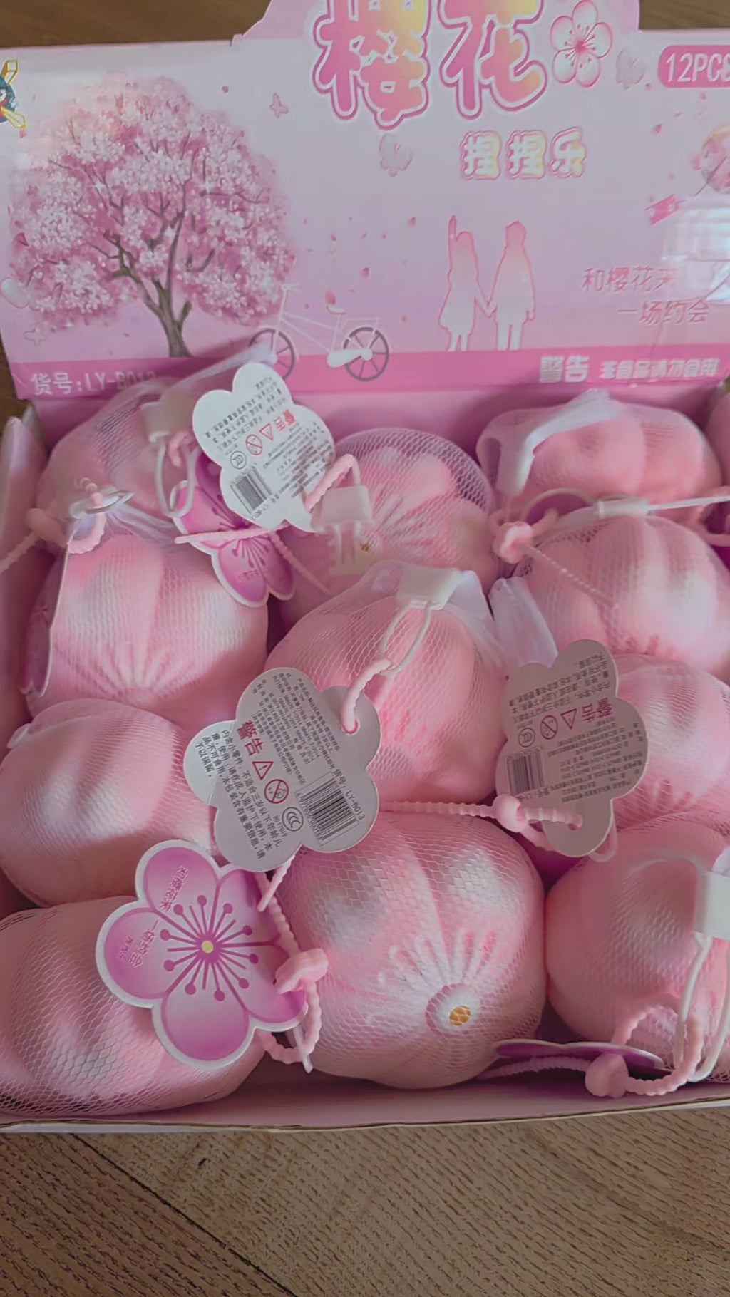Squishy Sakura 🌸 Fleur de Cerisier Kawaii - Balle Anti-Stress