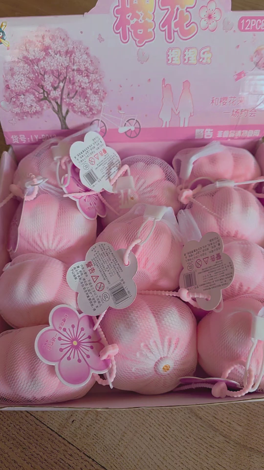 Squishy Sakura 🌸 Fleur de Cerisier Kawaii - Balle Anti-Stress