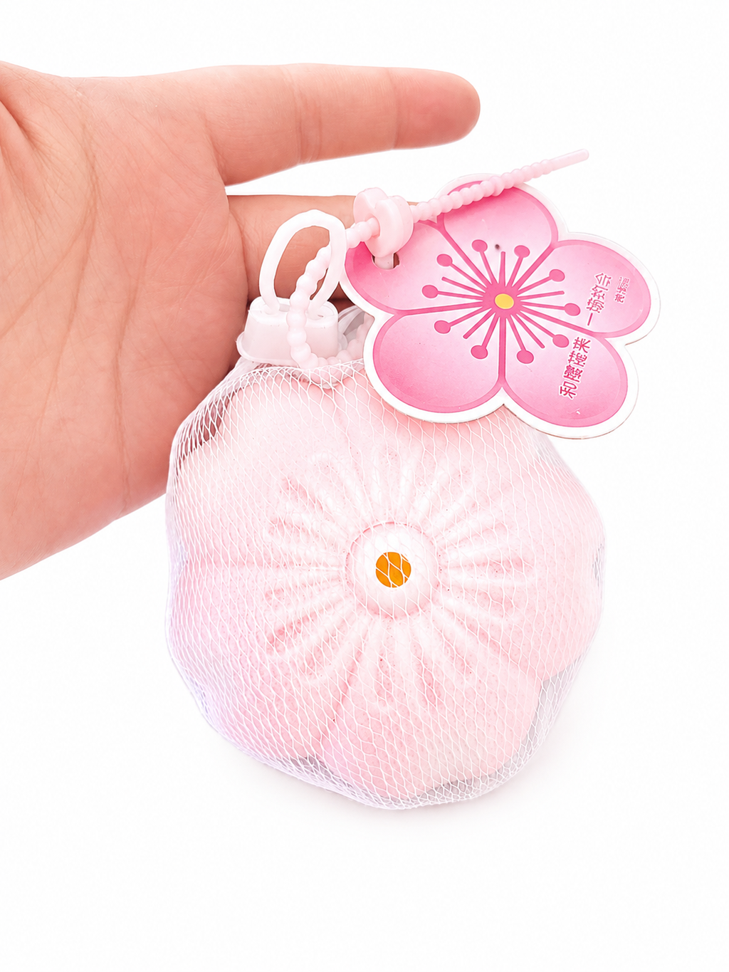 Squishy Sakura fleur de cerisier kawaii, gros plan sur la texture
