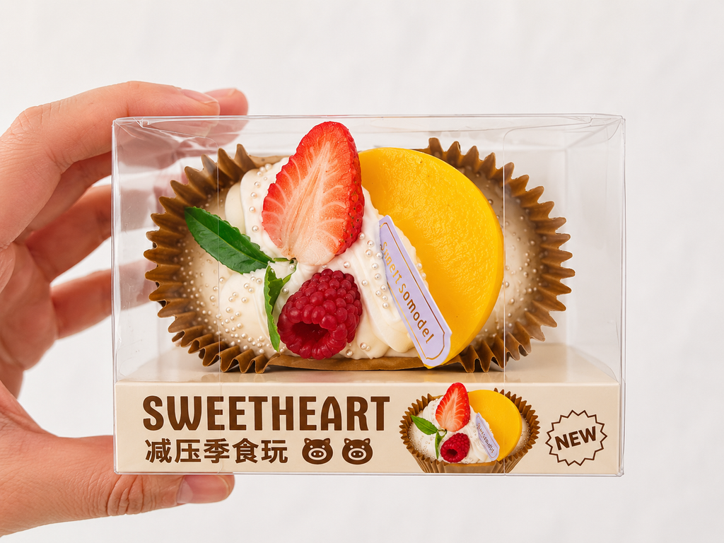 Squishy Gâteau Sweetheart Kawaii Aimanté 🎂 – Boîte Vitrine