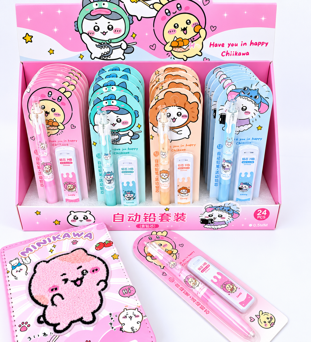 Set crayon mécanique kawaii Chiikawa 🖊️