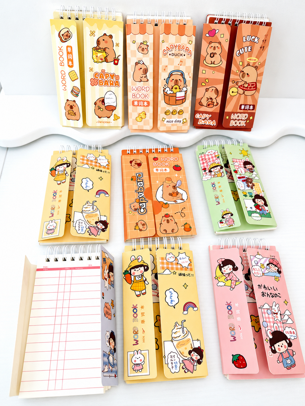 Carnet Word Book Kawaii – Capybara & Fi