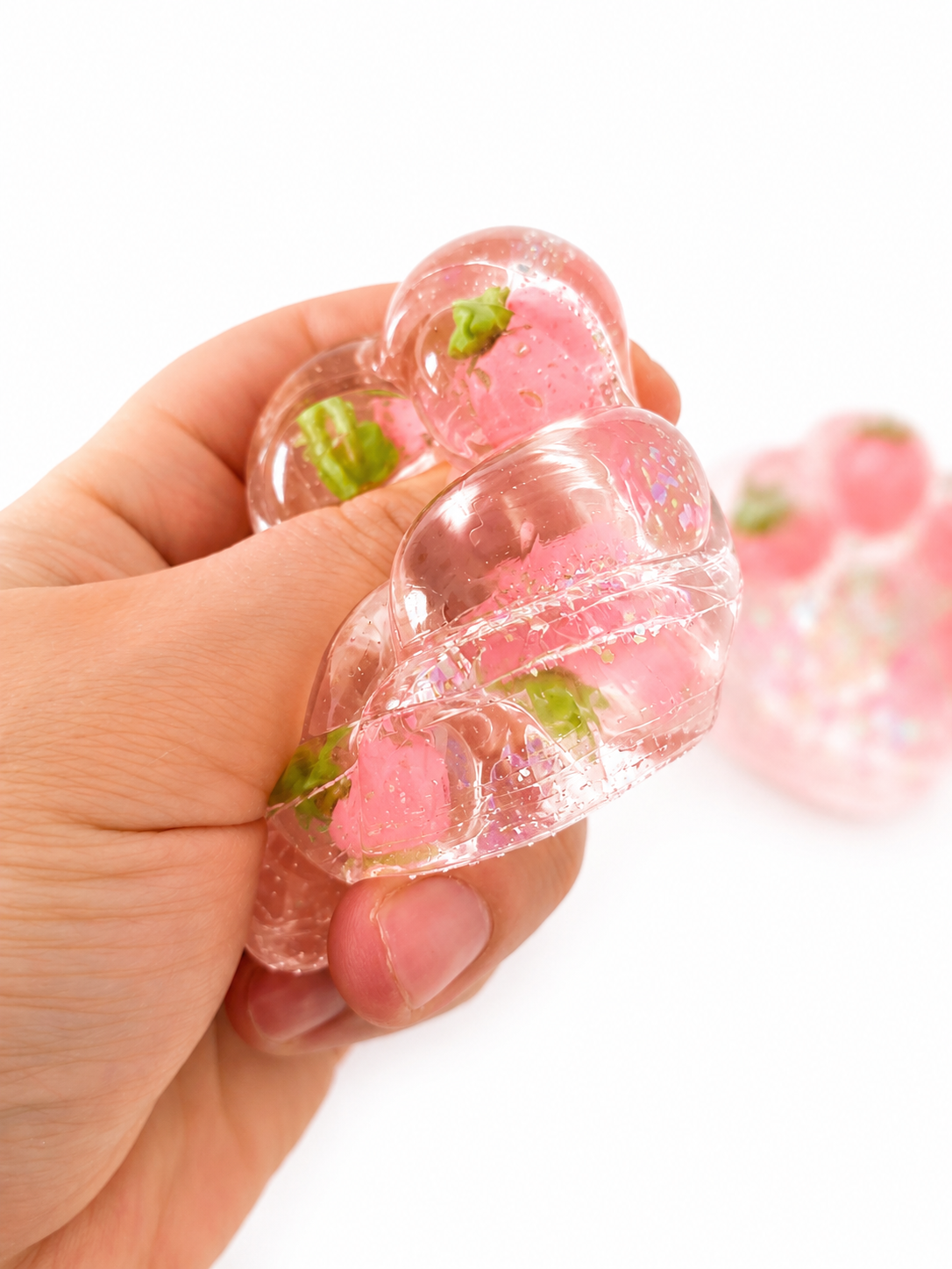 Squishy Patte de Chat Kawaii 🐾 – Squeeze Anti-Stress Glitter