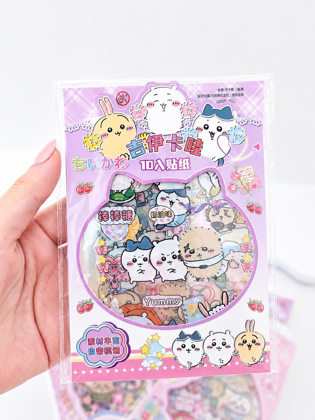 Stickers Chiikawa kawaii détail couleurs pastel et designs variés – Mimisu
