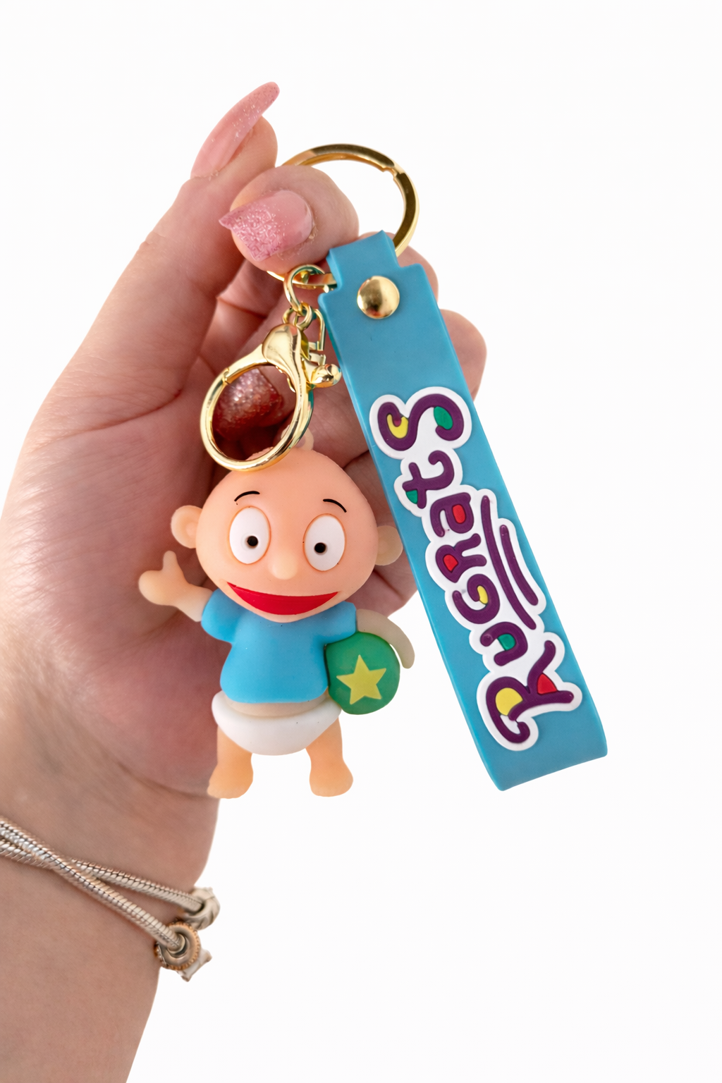 Porte-clé Razmoket kawaii tenu en main pour montrer la taille – Mimisu
