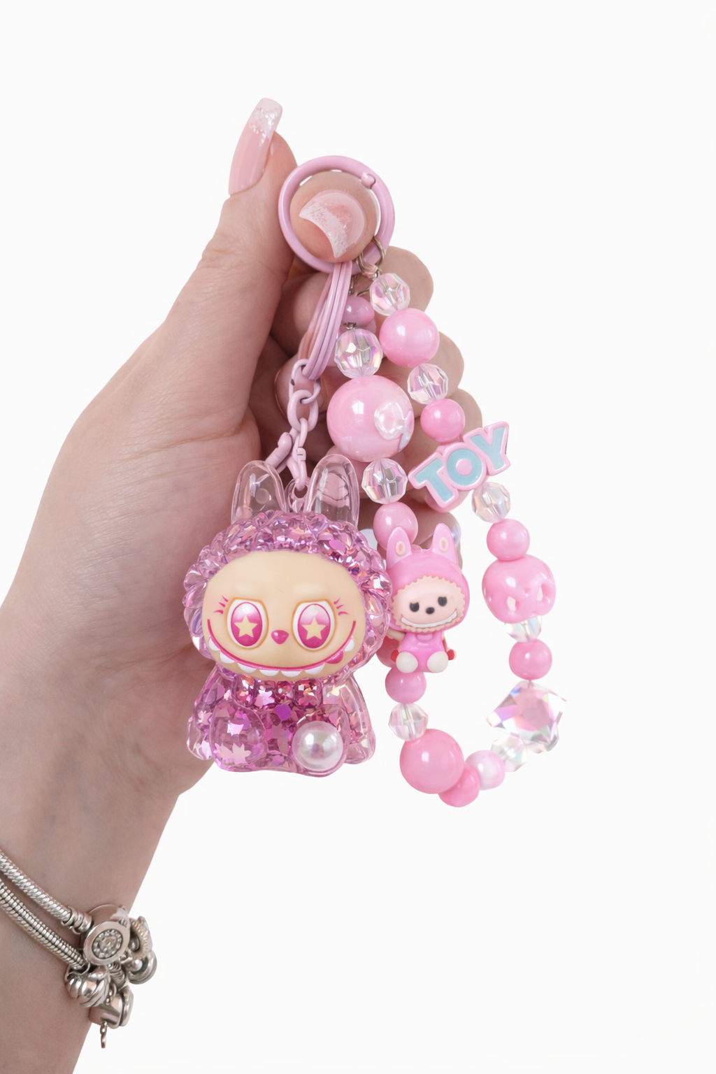 Porte-clé bracelet perles cristal kawaii détail charm figurine TOY bleue – Mimisu
