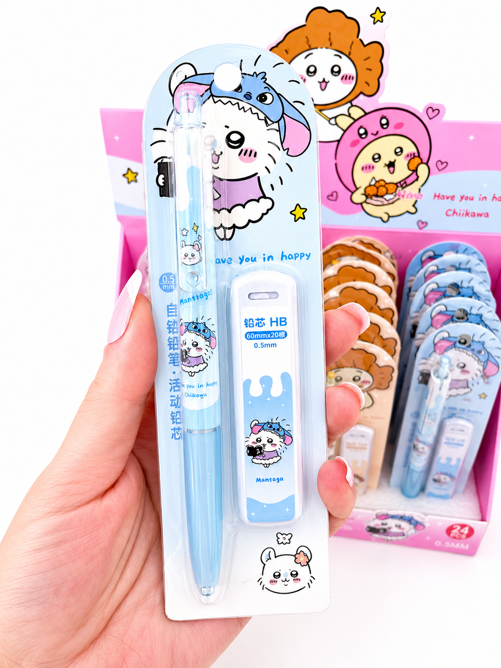Set crayon mécanique kawaii Chiikawa 🖊️