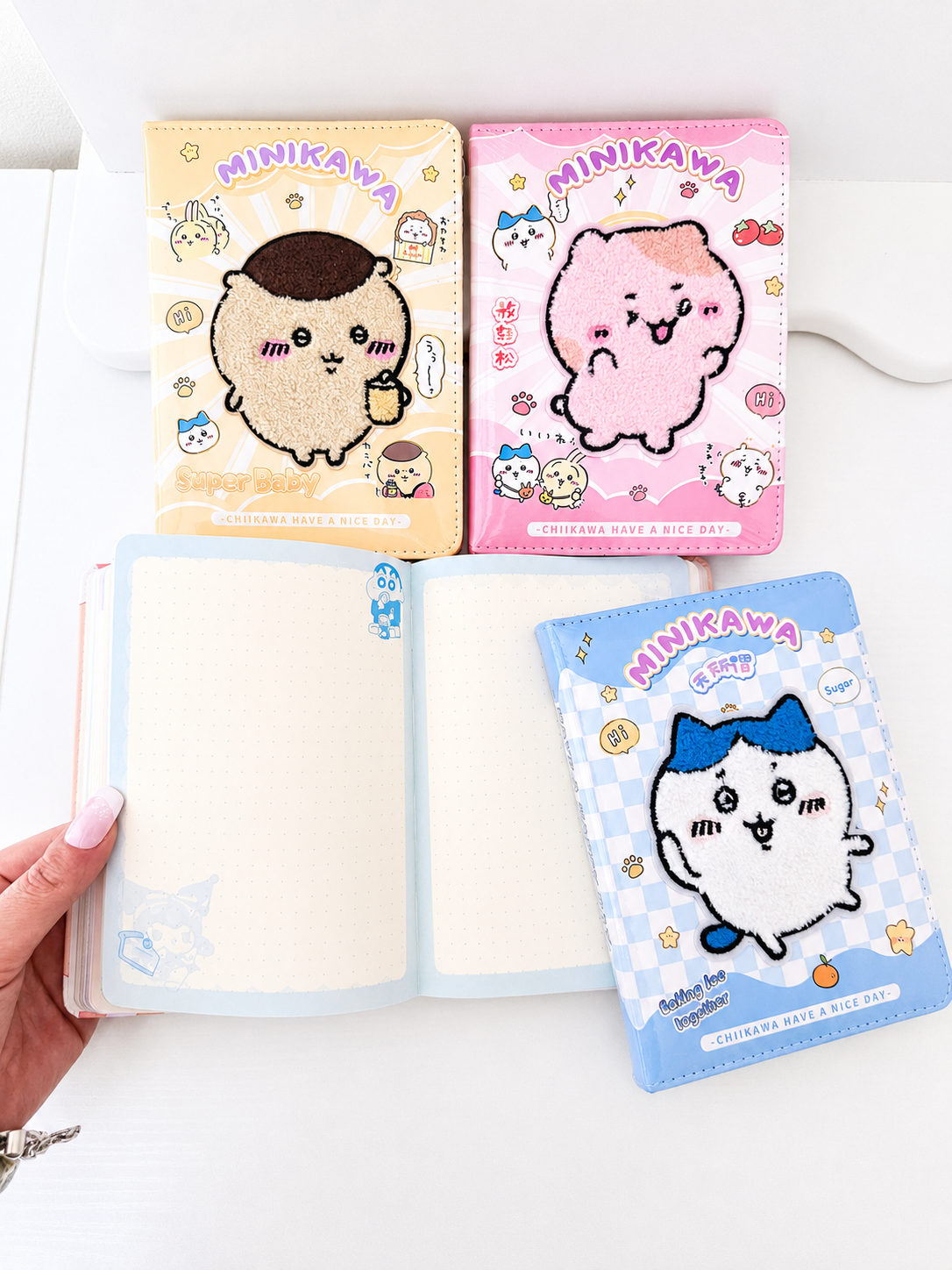 Carnet Chiikawa Minikawa détail illustrations pages intérieures kawaii – Mimisu
