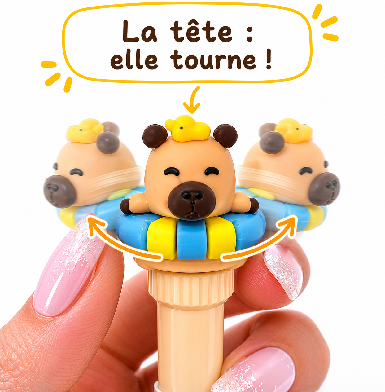 Stylo rotatif kawaii Capybara 🐾