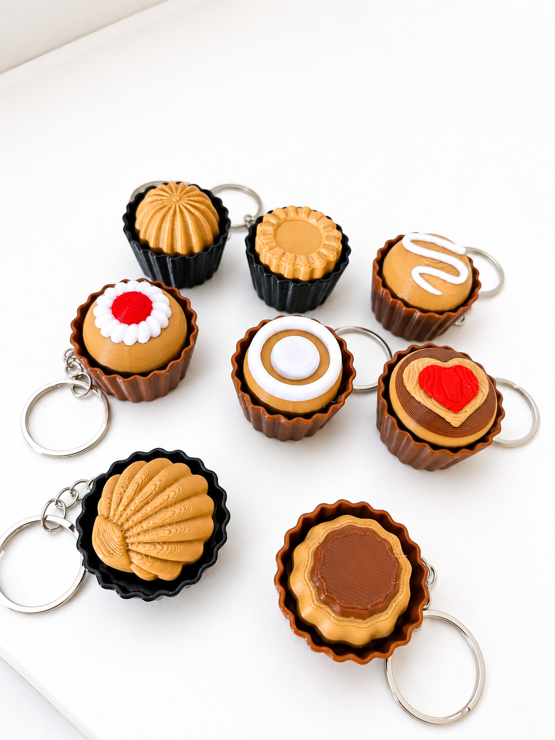 Porte-clé Pâtisserie Kawaii à Cliquet 🍰 – Mini Gâteau Miniature pour Sac