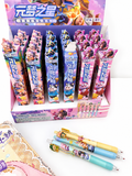 Stylo gel kawaii personnage anime charm doré 💛