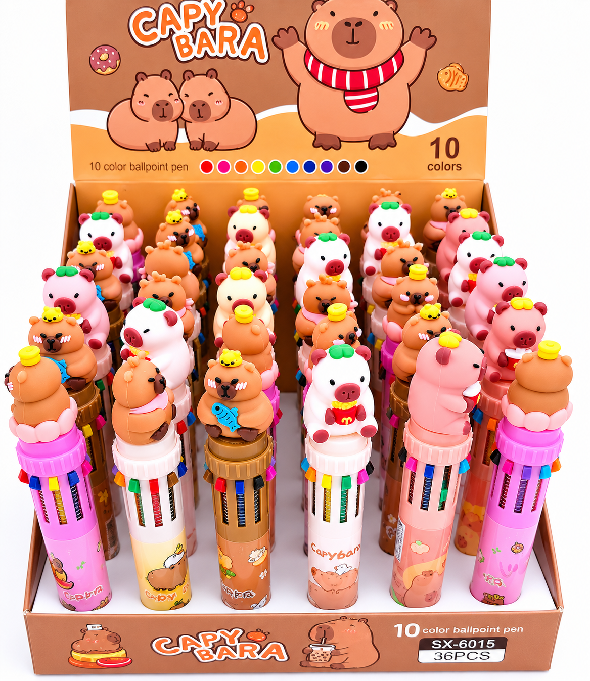 Stylo bille 10 couleurs Capybara 🐾