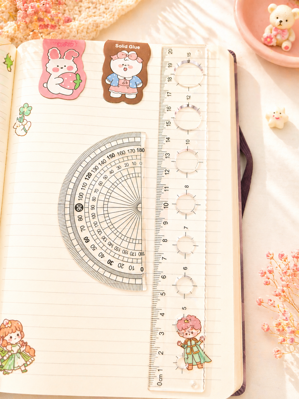 Set de règles kawaii Capybara avec cahier pour montrer l'utilisation – Mimisu
