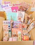 Box Back to School kawaii Mimisu - 20 articles surprise agenda règle stylos trousse gomme taille-crayon carnet