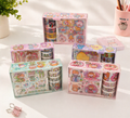 Mini kit washi tape et stickers kawaii box illustrée vue de face – Mimisu
