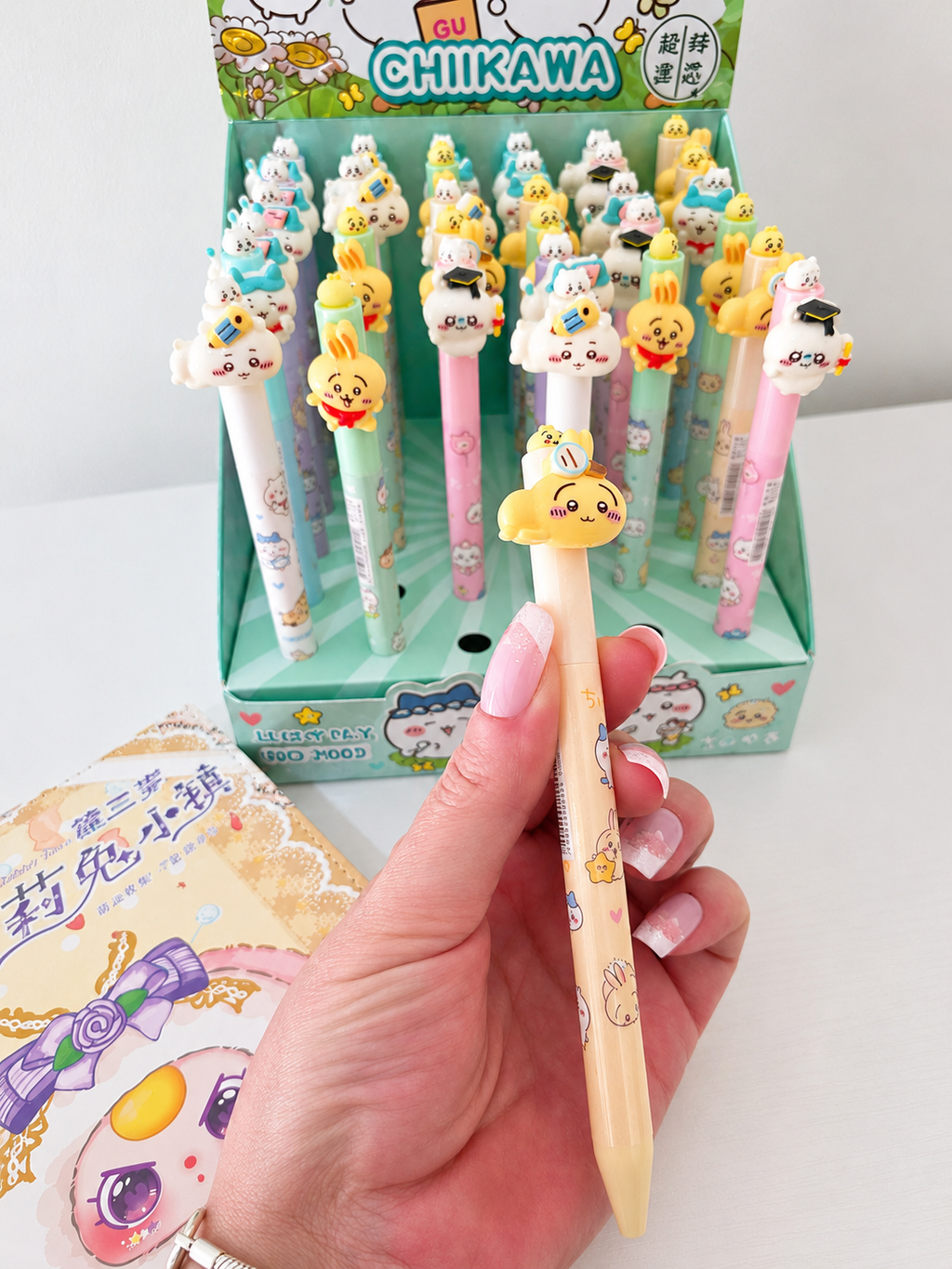 Stylo gel kawaii Chiikawa topper 3D 🌸