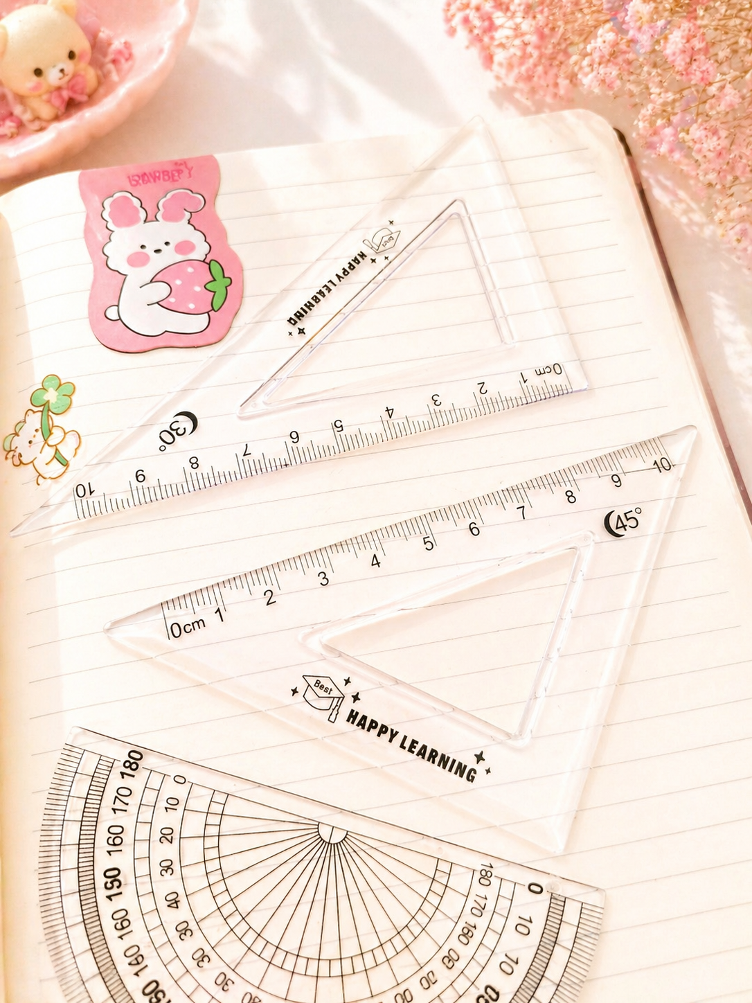 Set de règles kawaii Capybara détail couleurs pastel – Mimisu
