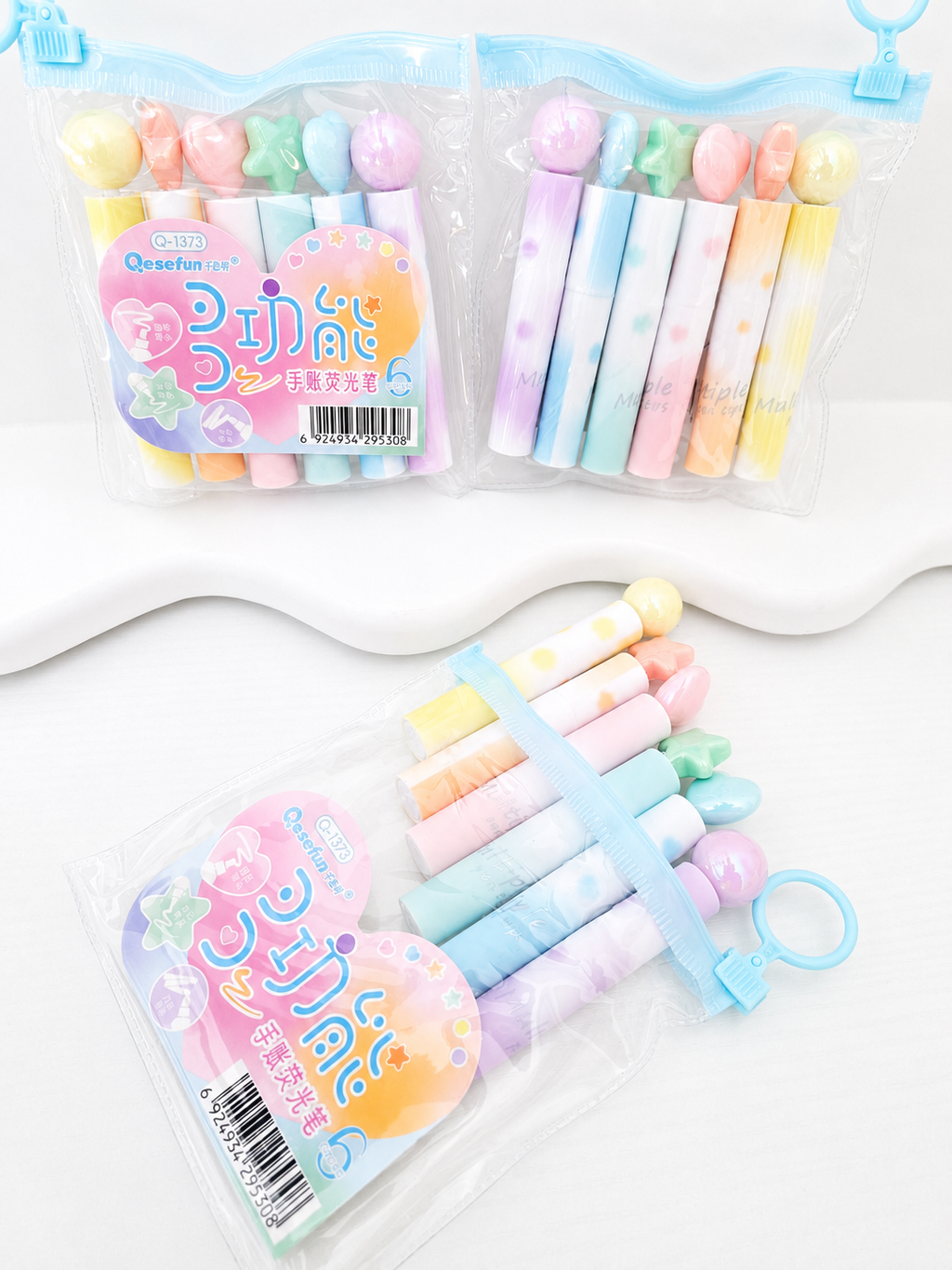 Set de 6 Surligneurs Kawaii Pastel