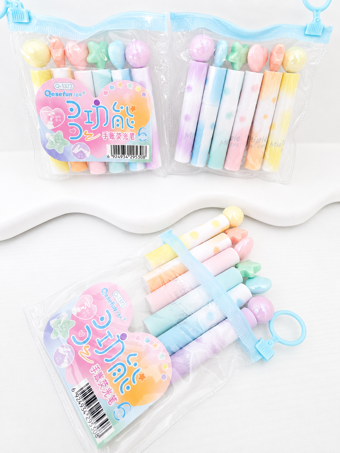 Set de 6 Surligneurs Kawaii Pastel