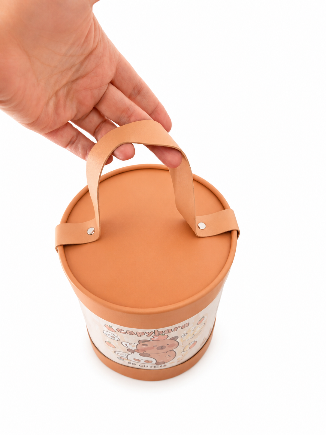 Coffret cylindrique kawaii Capybara édition premium ouvert contenu détaillé – Mimisu
