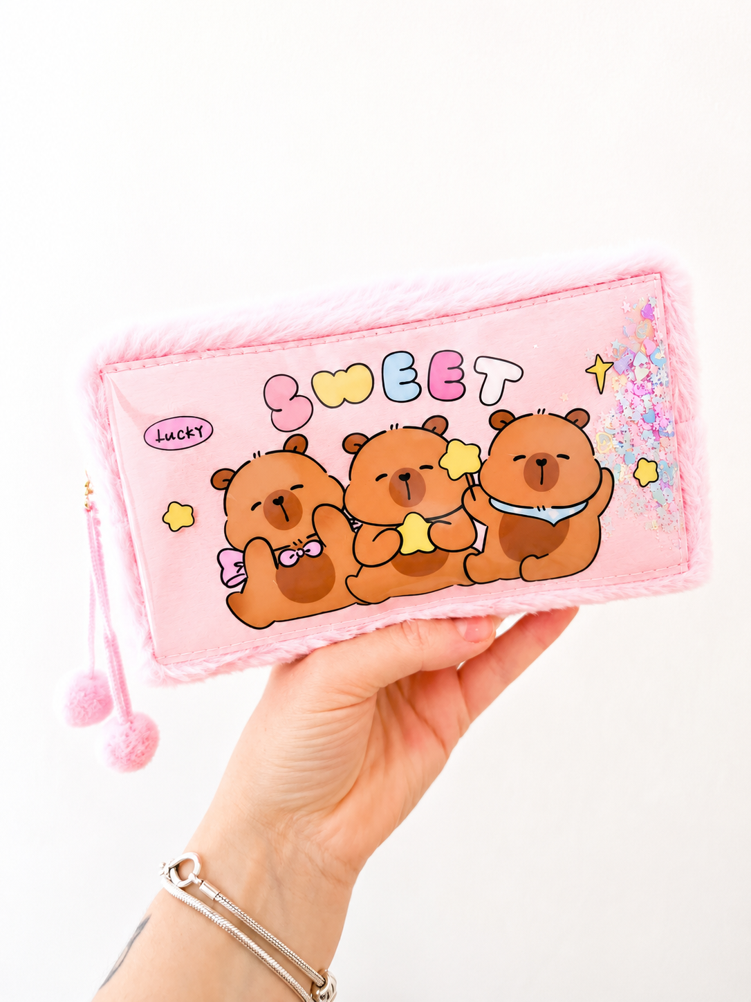 Trousse kawaii Capybara peluche vue de face – Mimisu
